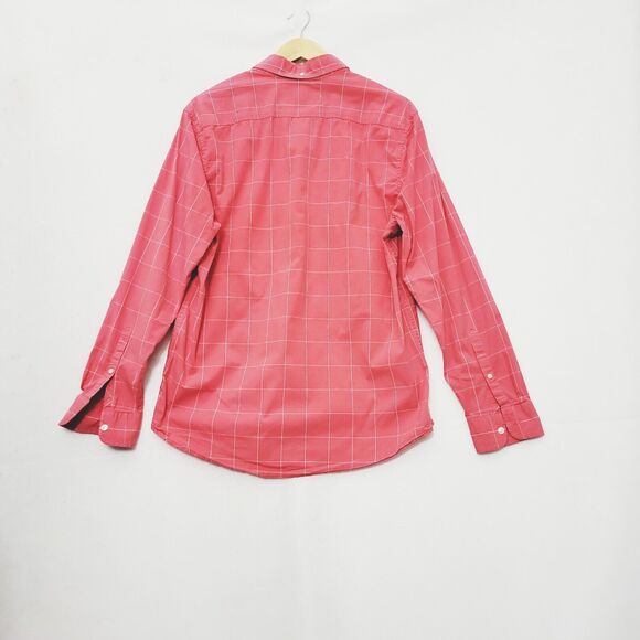 Chubbies Long Sleeve Button Up Shirt Mens XL Pink Plaid Check Cotton Pocket - Picture 2 of 8